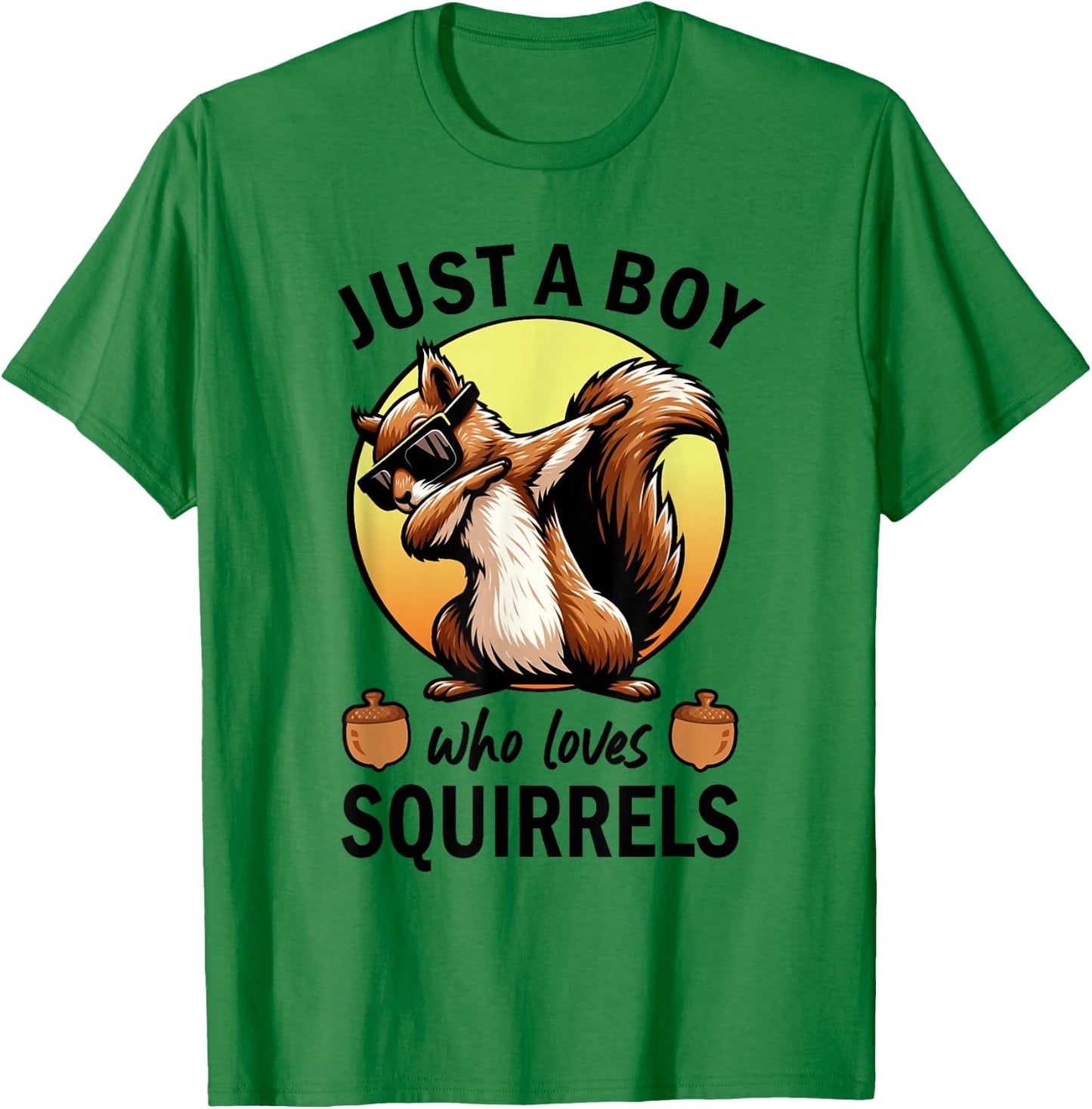Just A Boy Who Loves Squirrels T-Shirt - T-Shirt | Irish Green