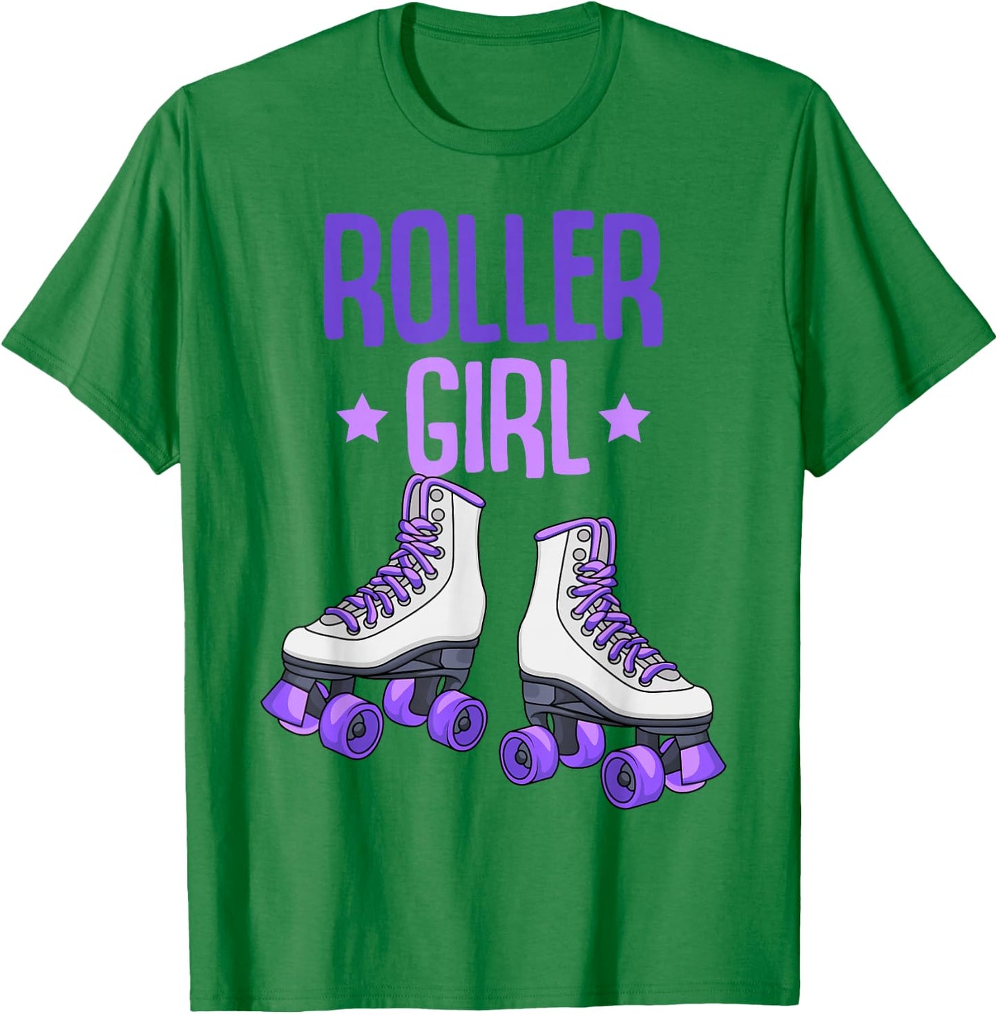 Roller Girl Roller Skates Skating Funny Girls T-Shirt - T-Shirt | Irish Green