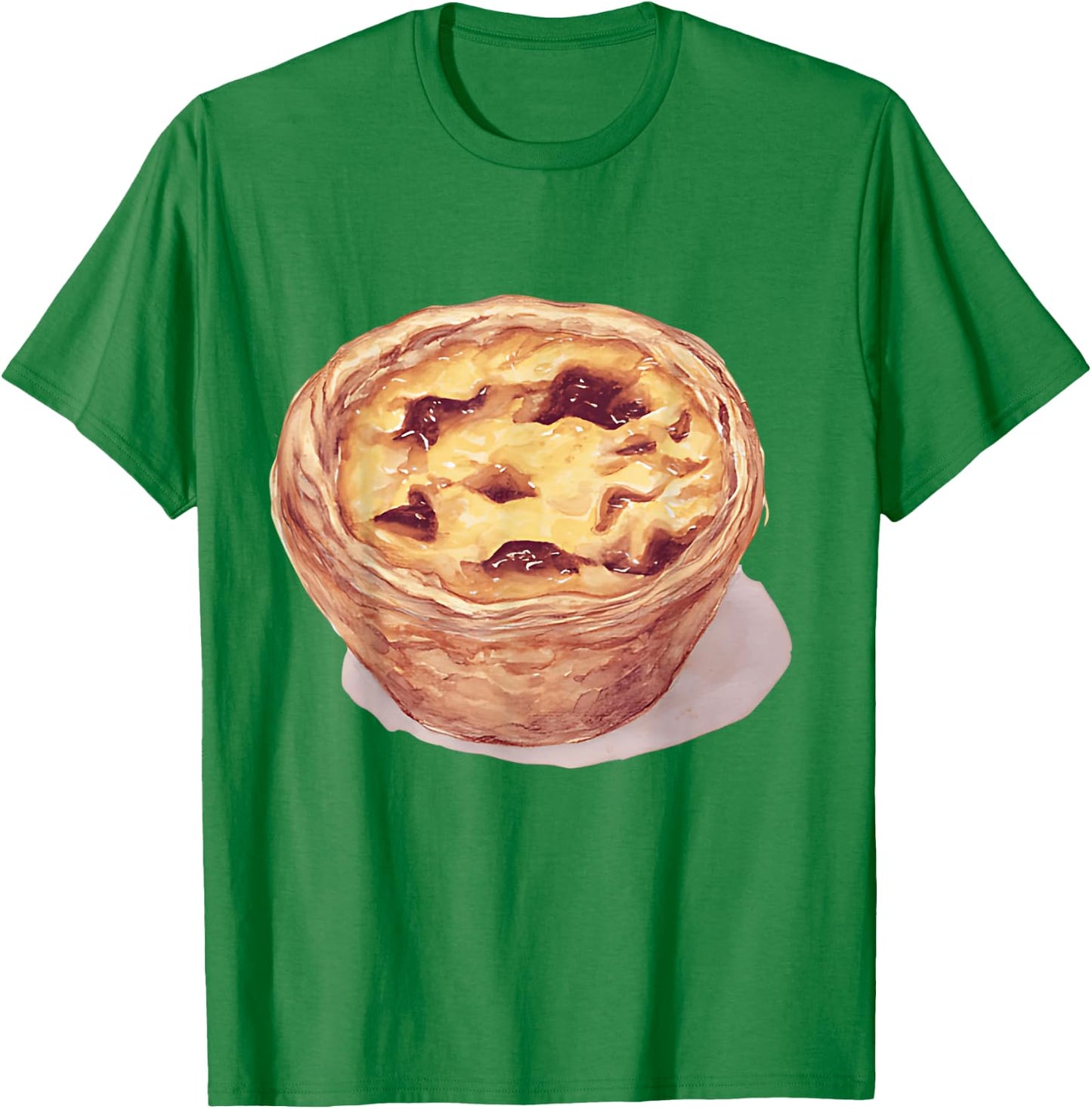 Delicious Portuguese Egg Pie Pastel De Nata , white, S T-Shirt - T-Shirt | Irish Green