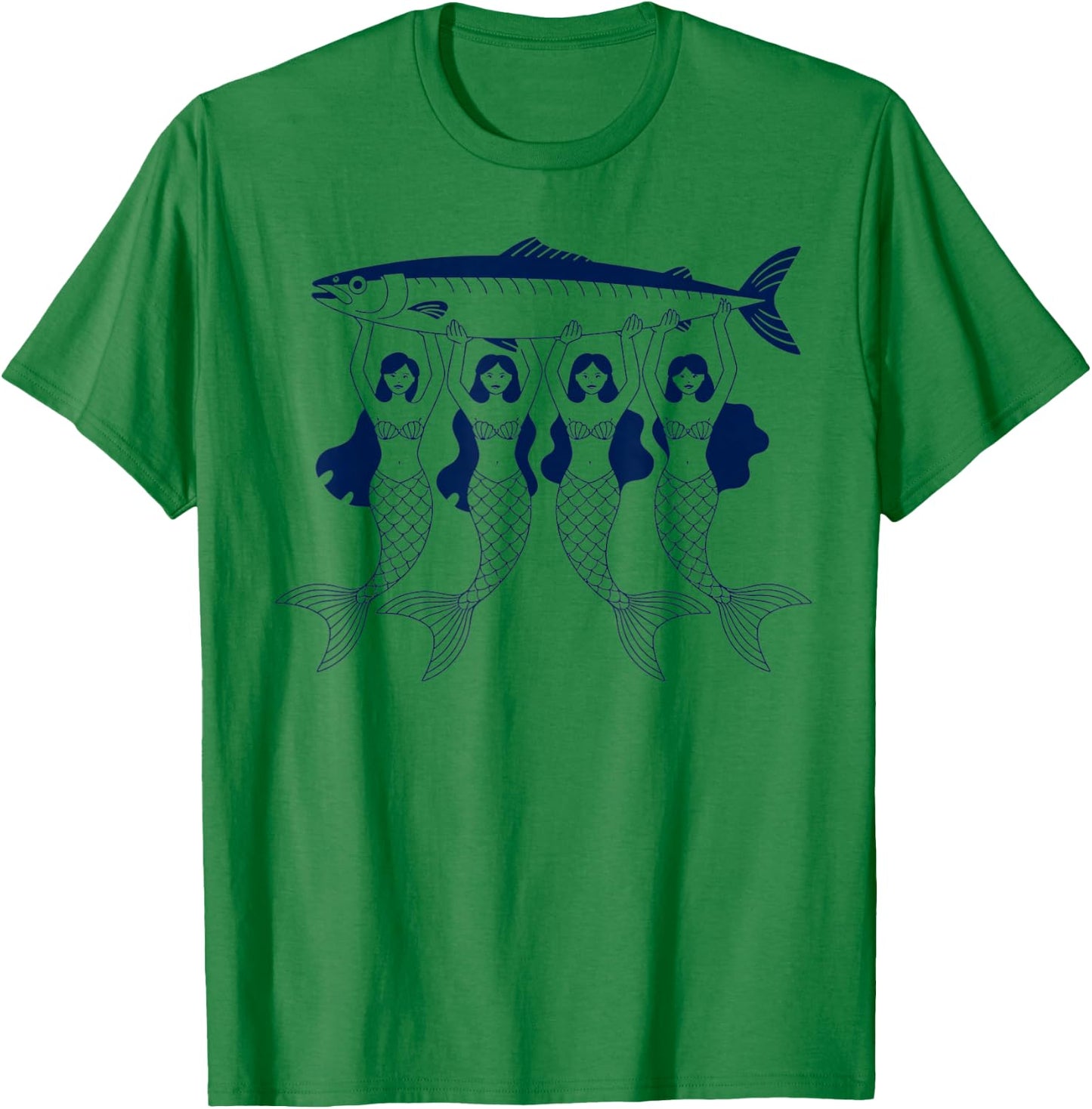 Mermaid Sardine Tinned Fish Sea Food Canned Sardines Ocean T-Shirt - T-Shirt | Irish Green