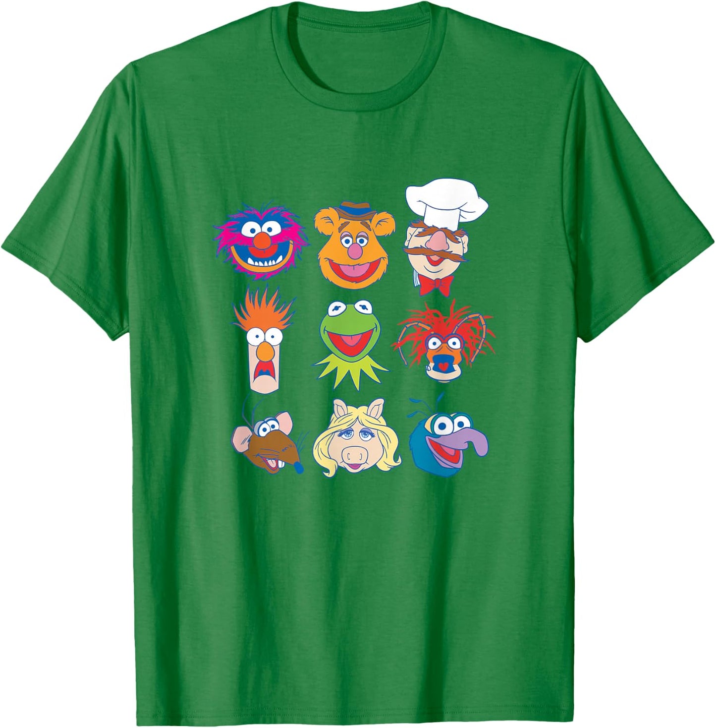 Disney The Muppets Classic Characters Group Shot Logo T-Shirt - T-Shirt | Irish Green