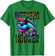 Retro Colorful Weekend Hooker Funny Fishing T-Shirt - T-Shirt | Irish Green