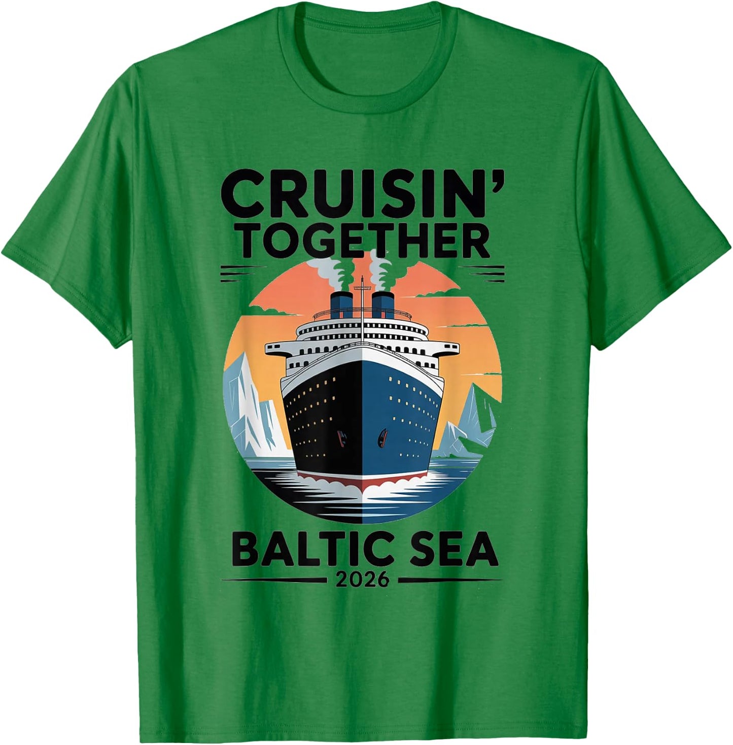 Cruisin Together Ostsee Lustige Paare Kreuzfahrt 2026 T-Shirt - T-Shirt | Irish Green