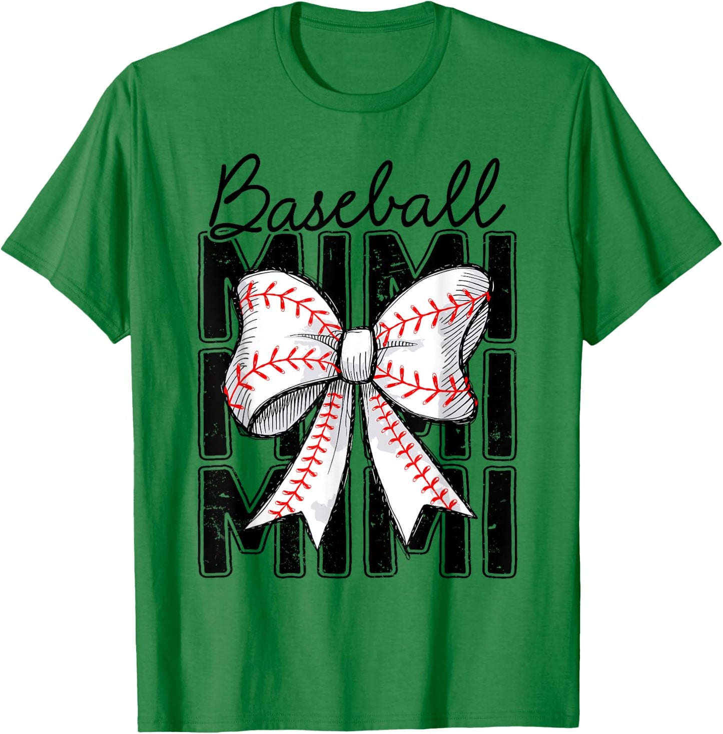 Baseball Mimi Coquette Bow Baseball Lover Game Day Women T-Shirt - T-Shirt | Irish Green
