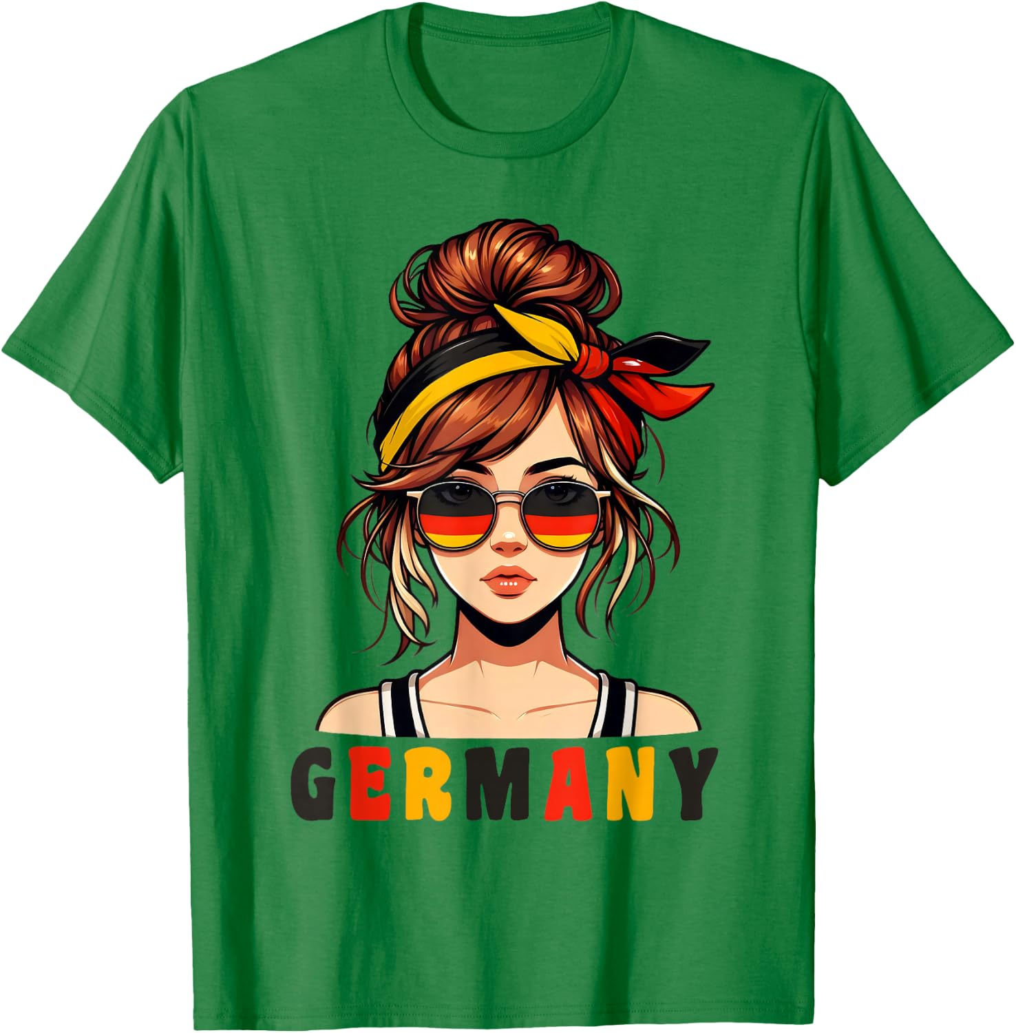 Deutschland Damen Frau Deutsch Deutsches Mädchen Damen Mädchen T-Shirt - T-Shirt | Irish Green
