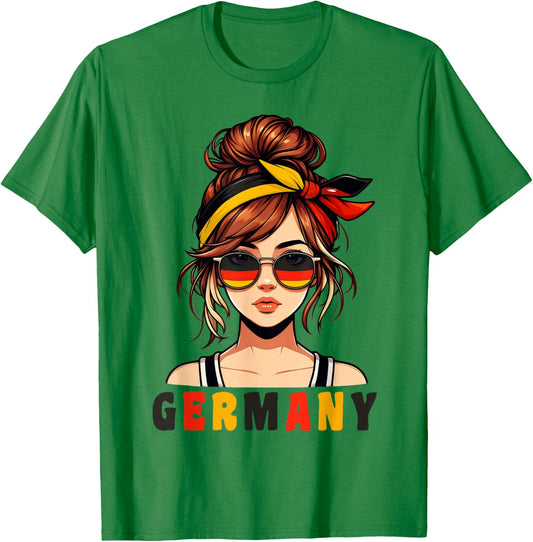 Deutschland Damen Frau Deutsch Deutsches Mädchen Damen Mädchen T-Shirt - T-Shirt | Irish Green