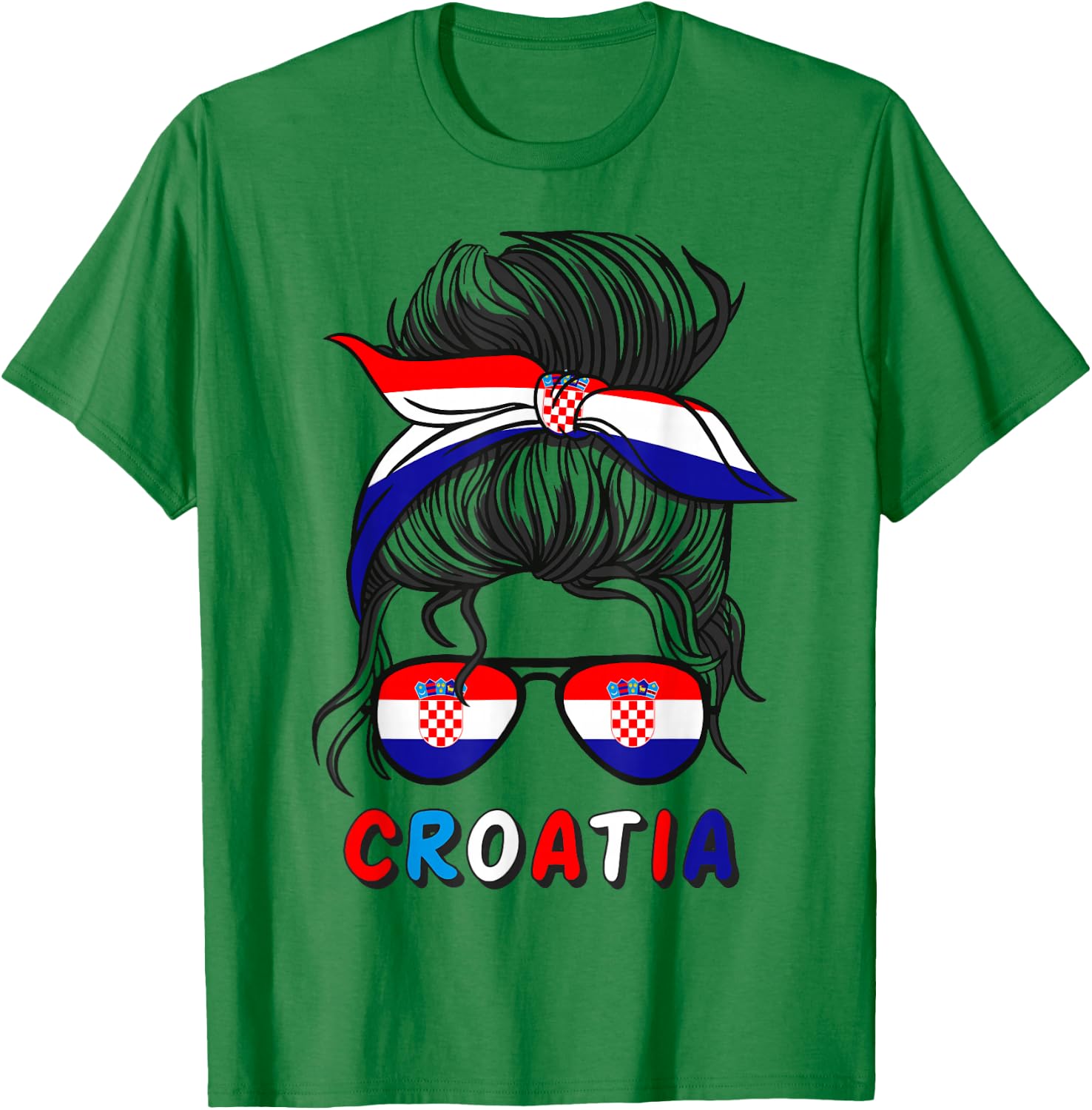 Hrvatska Kroatien Flagge Mädchen Kroatische Mädchen Kinder T-Shirt - T-Shirt | Irish Green
