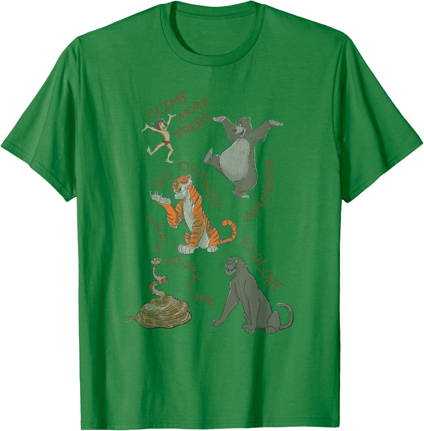 Disney The Jungle Book Inspirational Group Poster T-Shirt - T-Shirt | Irish Green