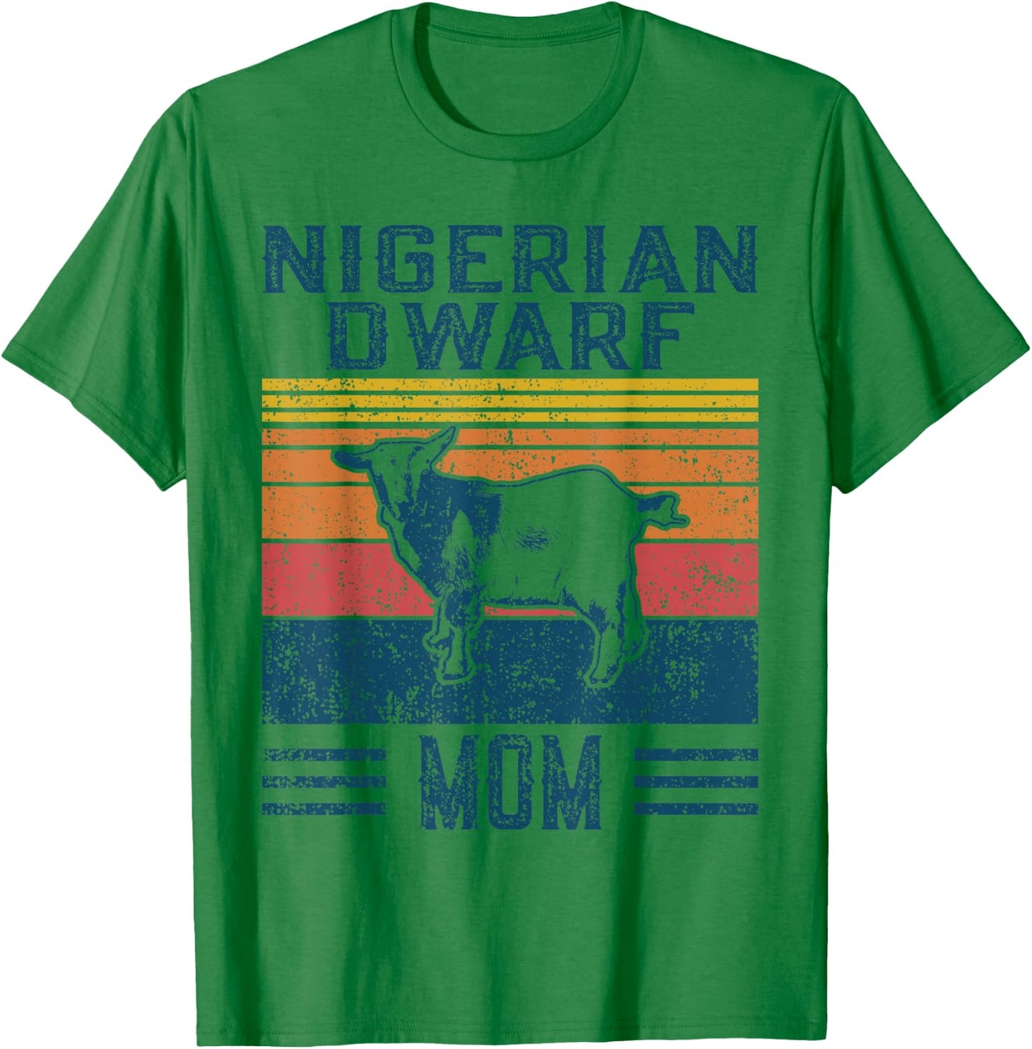 Best Goat Mom Women - Vintage Nigerian Dwarf T-Shirt - T-Shirt | Irish Green