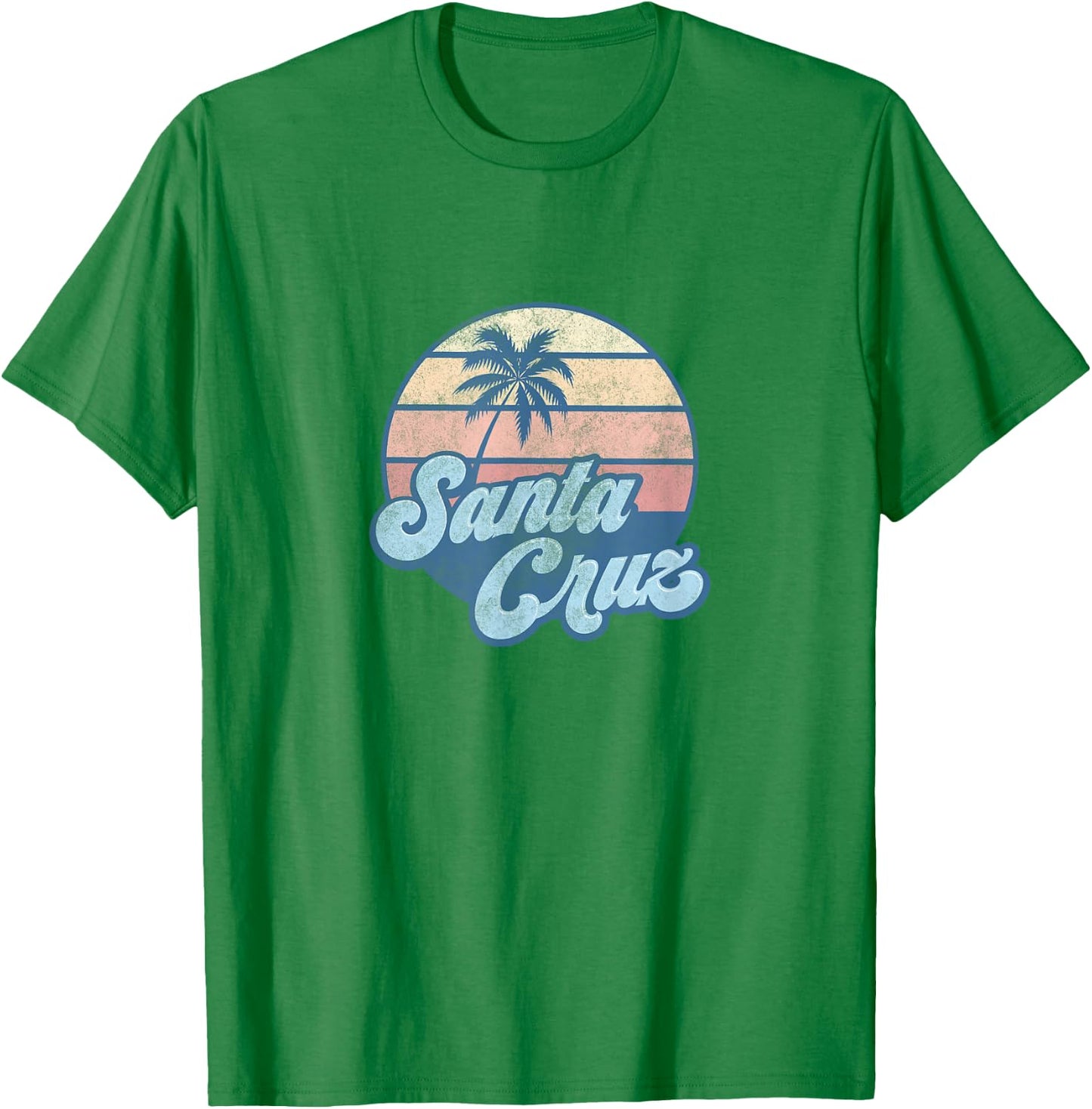 Santa Cruz California CA T Shirt Vintage 70s Surfer T-Shirt - T-Shirt | Irish Green