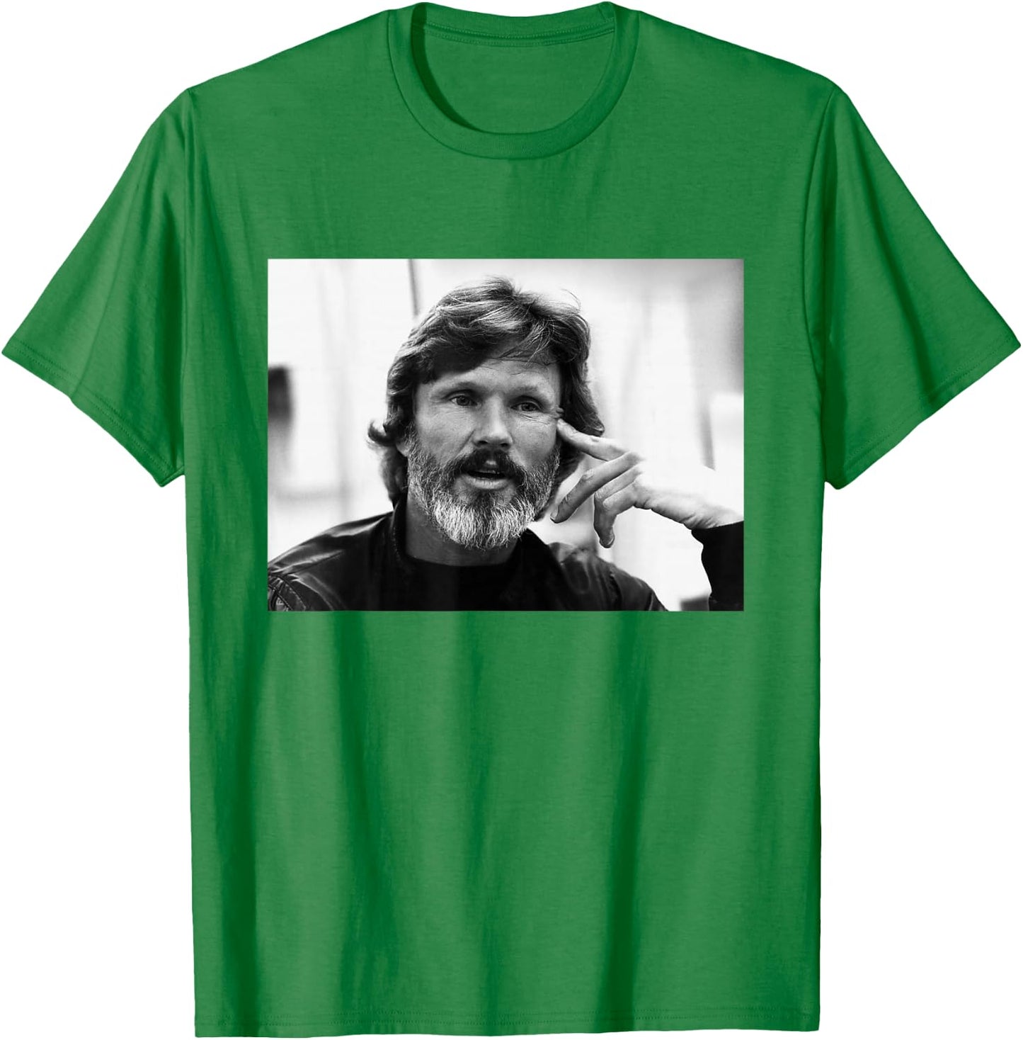 Me and Bobby McGee Singer Kris Kristofferson in 1982 T-Shirt - T-Shirt | Irish Green