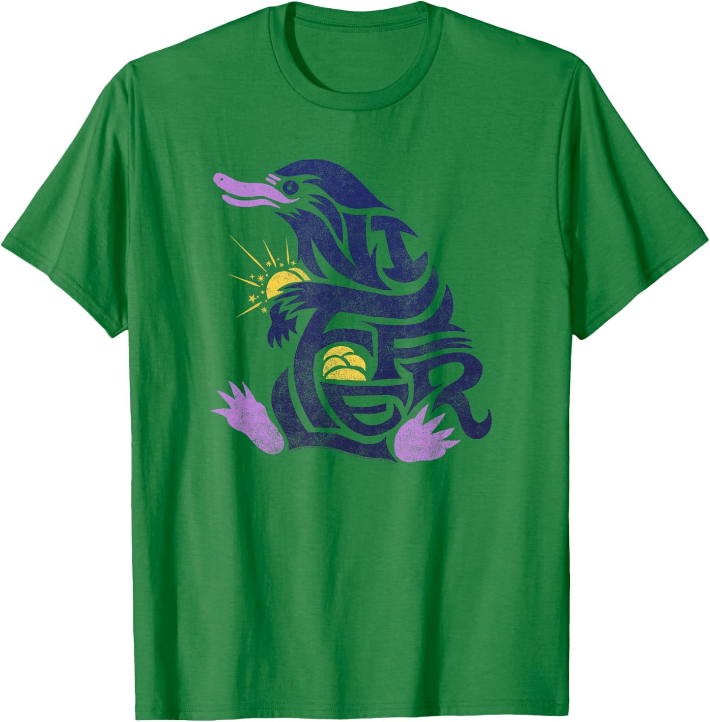 Fantastic Beasts and Where to Find Them Geometric Niffler T-Shirt - T-Shirt | Irish Green