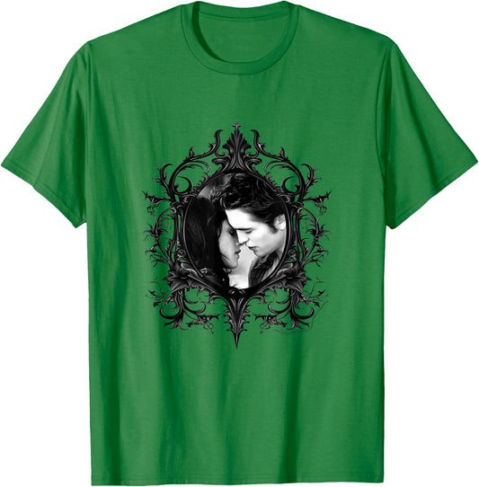 Twilight Bella and Edward Gothic Frame Vampire Romance Movie T-Shirt - T-Shirt | Irish Green