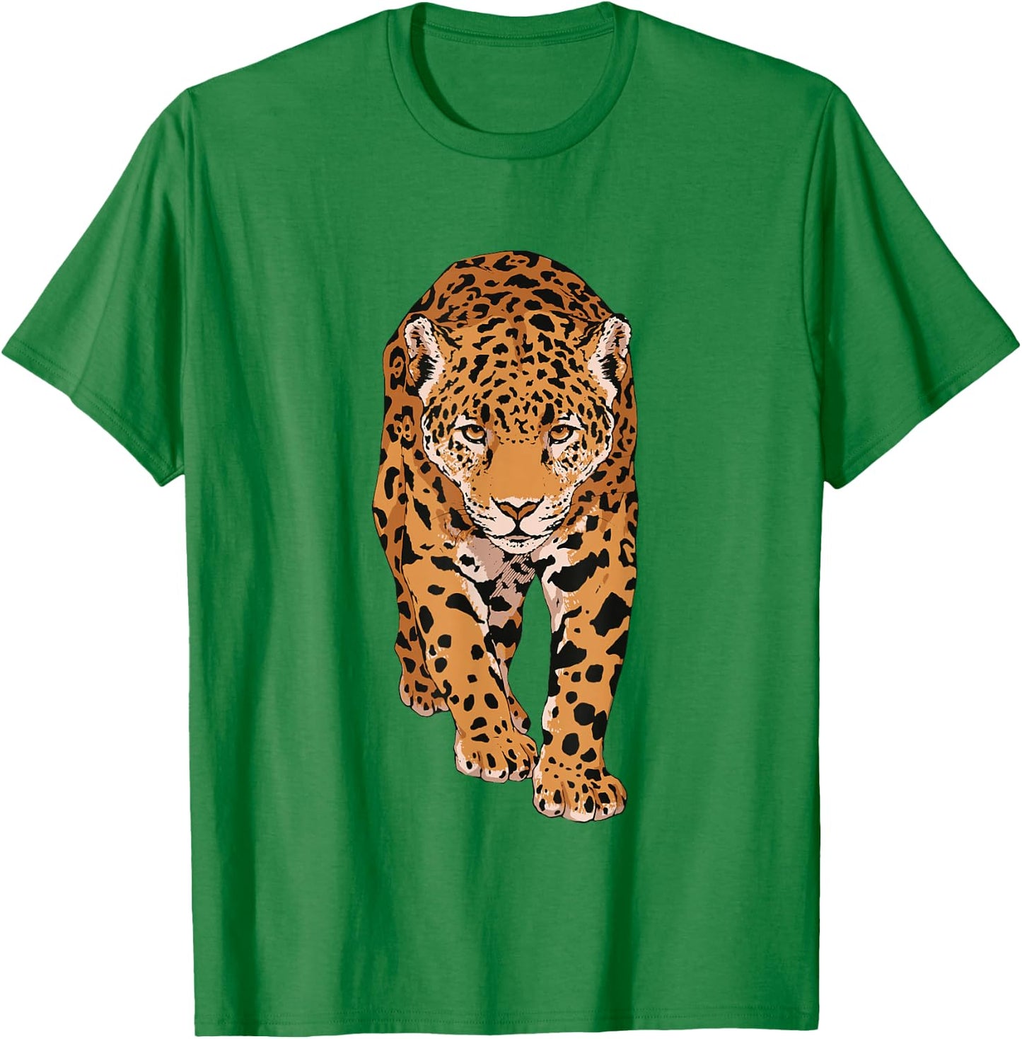 Leopard Big Cat Leo Boys Girls Lovers Jaguar , White, s T-Shirt - T-Shirt | Irish Green