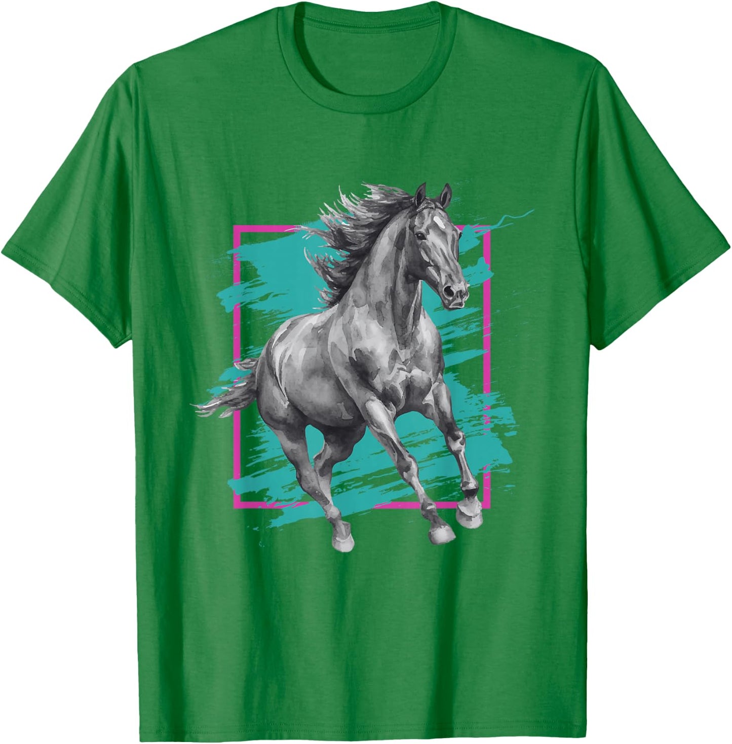 Horse Vintage y2k 90s Aesthetic Retro 2000s T-Shirt - T-Shirt | Irish Green