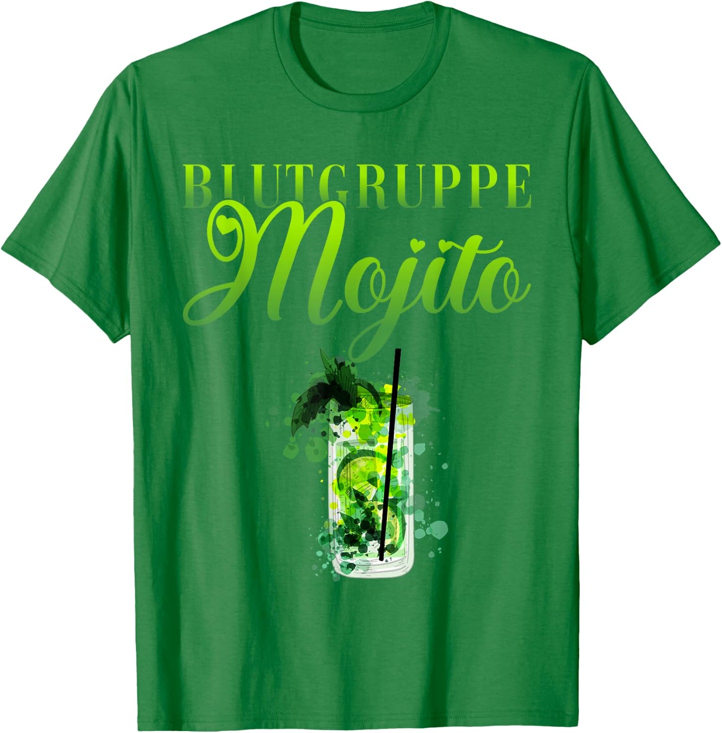 Blutgruppe Mojito Barkeeper T-Shirt - T-Shirt | Irish Green