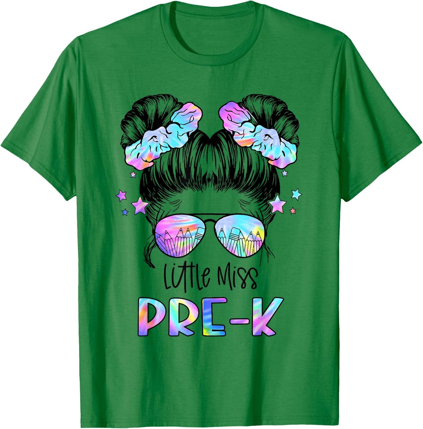 Little Miss PRE-K First Day Of School Preschool Girls Kids T-Shirt - T-Shirt | Irish Green