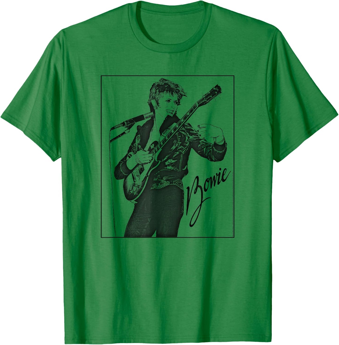 David Bowie -Adults , Grey, Small, Classic Fit, Short Sleeve, Themed- , Classic, Imported, Polyester 100% T-Shirt - T-Shirt | Irish Green