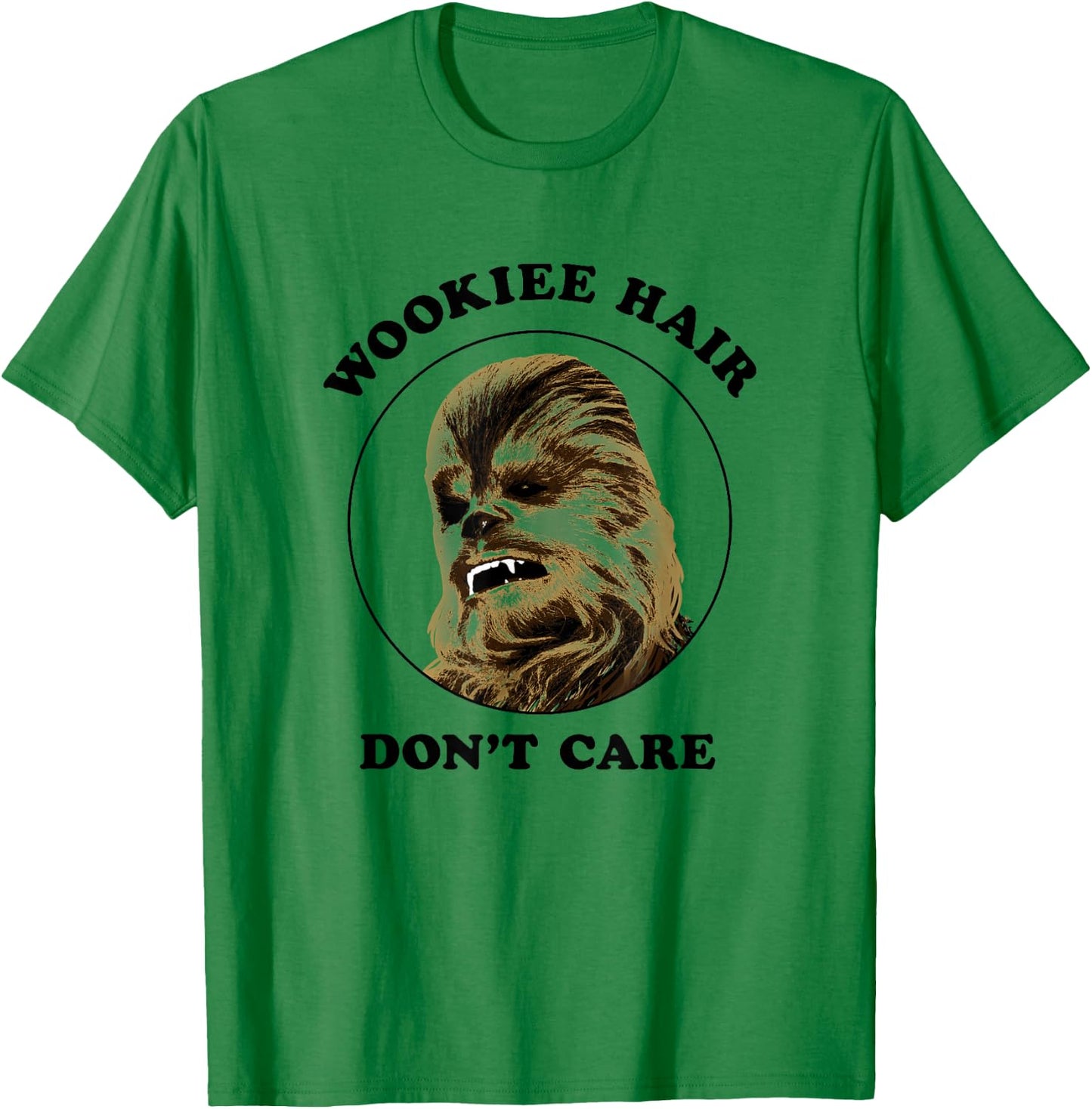 Star Wars Classic Vintage Chewbacca Wookie Hair Don't Care T-Shirt - T-Shirt | Irish Green
