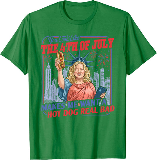 Celebrate 250th Anniversary, You Look Like 4th of July T-Shirt - T-Shirt | Irish Green