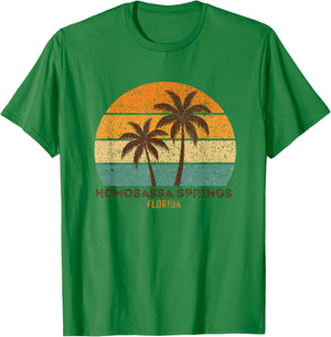 Homosassa Springs Florida Retro Vintage Souvenir Gift T-Shirt - T-Shirt | Irish Green