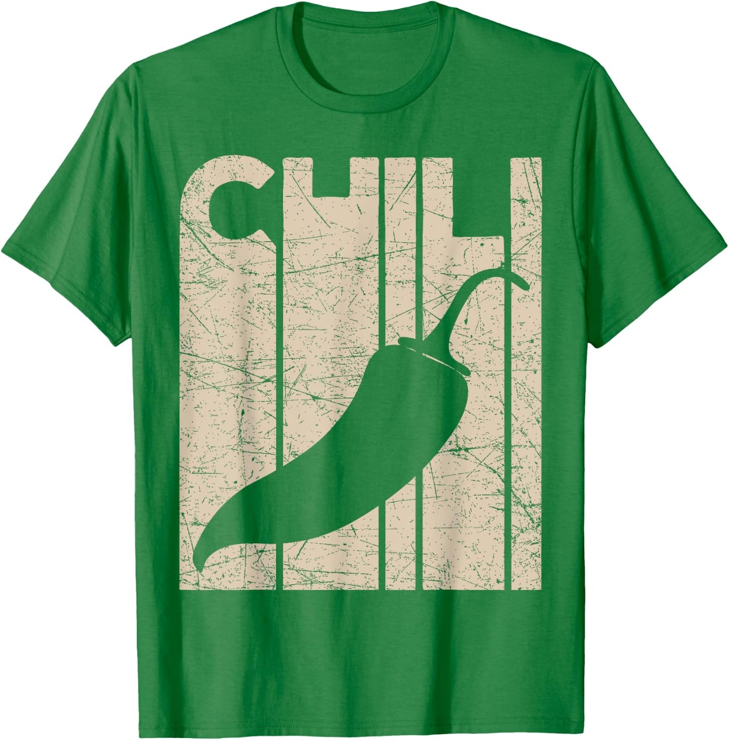 Chili Pepper Vintage Spicy Food Lover Retro Foodie T-Shirt - T-Shirt | Irish Green