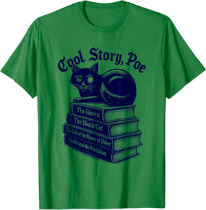 Cool Story Poe Black Cat Edgar Allan Poe Women T-Shirt - T-Shirt | Irish Green
