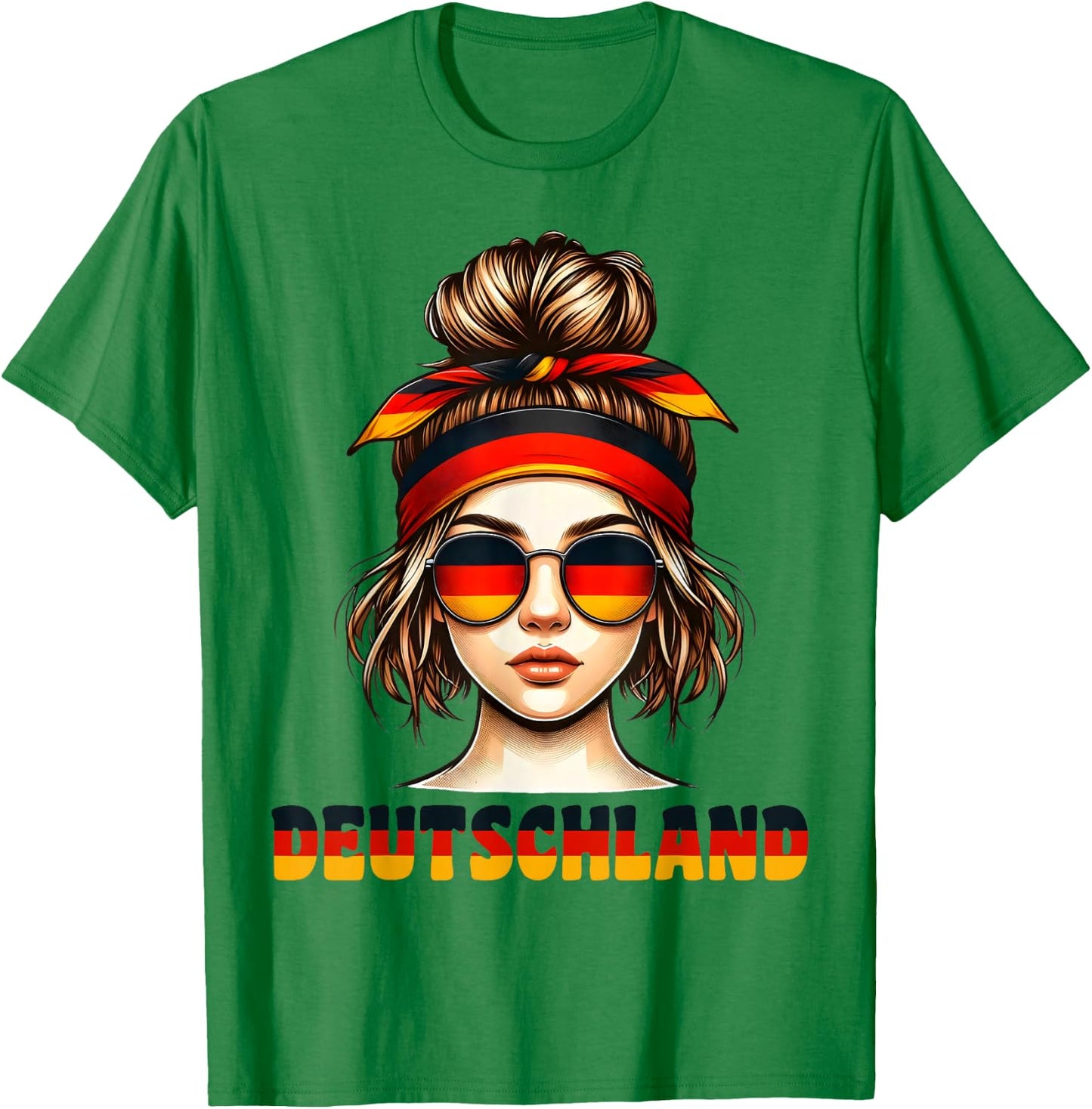 Germany Women's German Girl , White T-Shirt - T-Shirt | Irish Green