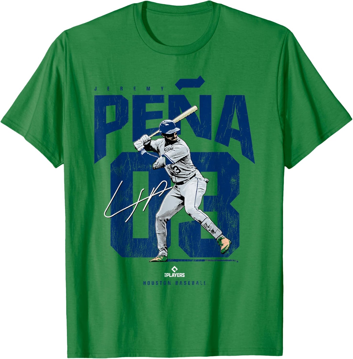 Jeremy Peña | Houston Baseball Players | MLBJPE3901 T-Shirt - T-Shirt | Irish Green
