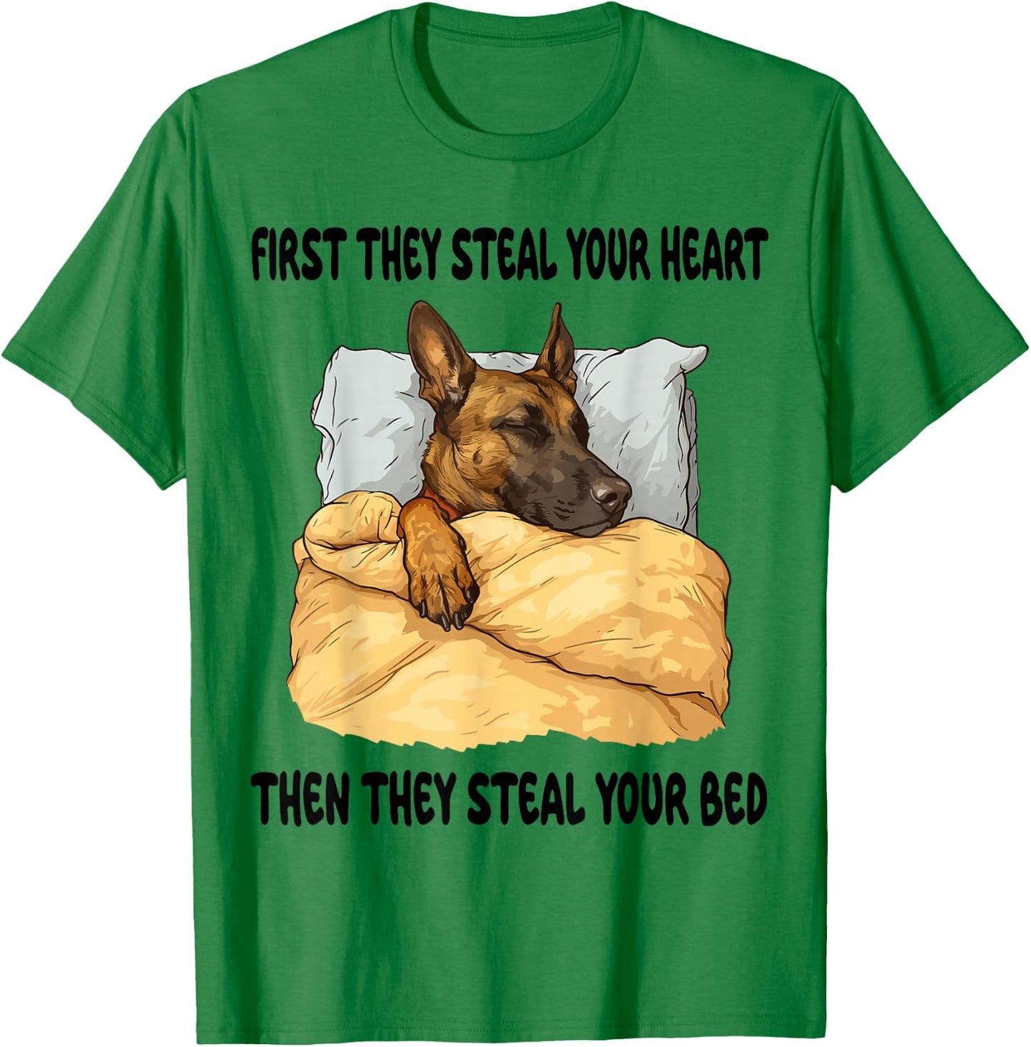 Dutch Shepherd Sleeping Pajamas Nightgown T-Shirt - T-Shirt | Irish Green