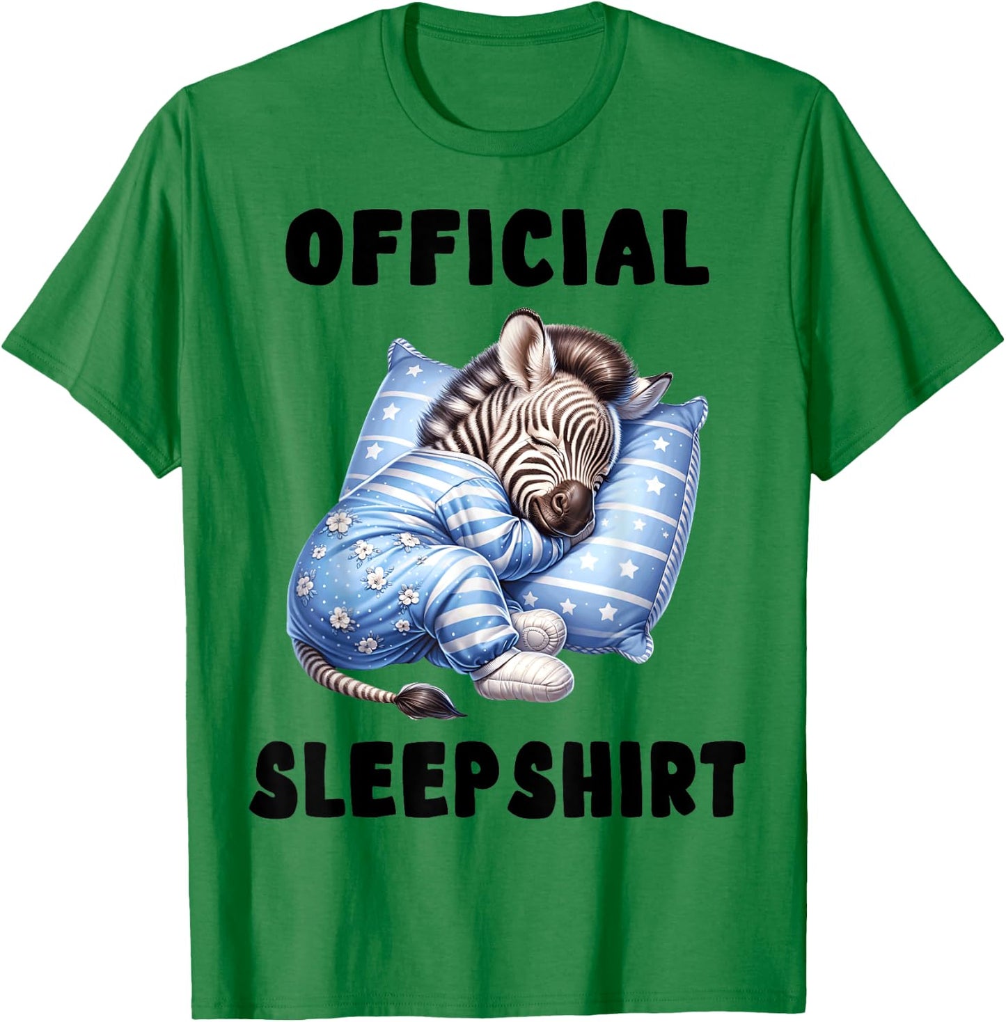 Zebra - Official Sleepshirt Pajamas Nightgown T-Shirt - T-Shirt | Irish Green
