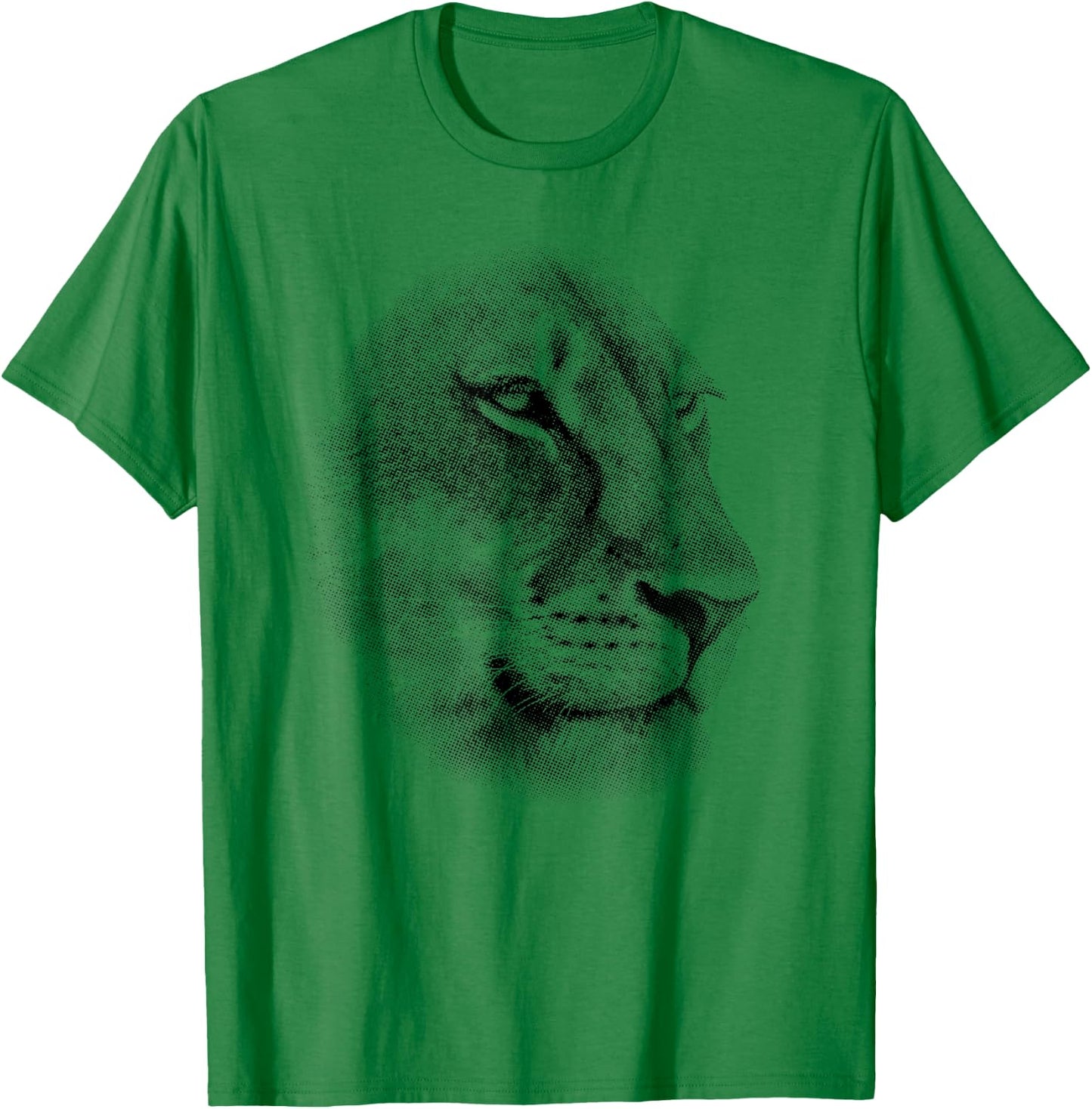 Lioness Face Close-up Perfect Artwork for Lion Fans T-Shirt - T-Shirt | Irish Green