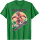 Snowboard Retro Megève France , white, S T-Shirt - T-Shirt | Irish Green