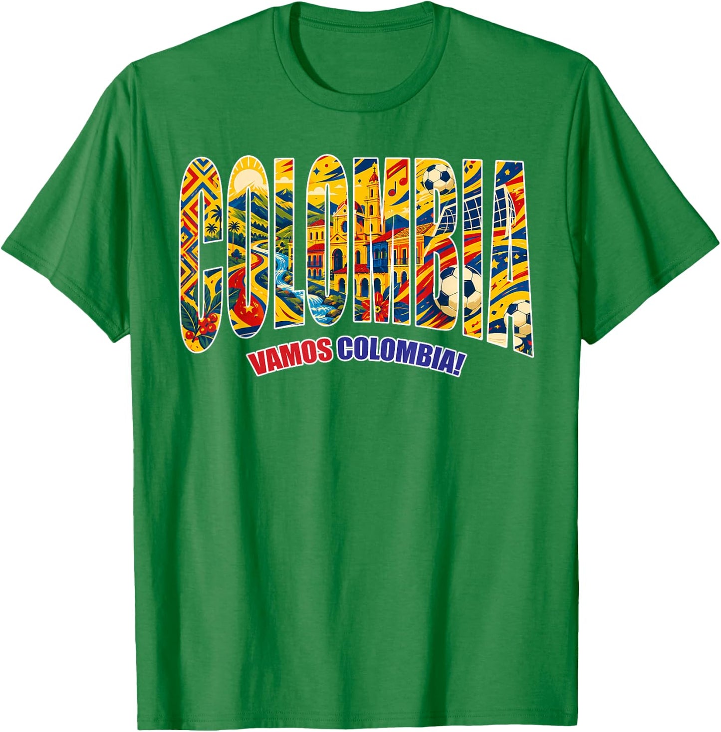 Colombia Country Colombian Flag Women Kids T-Shirt - T-Shirt | Irish Green