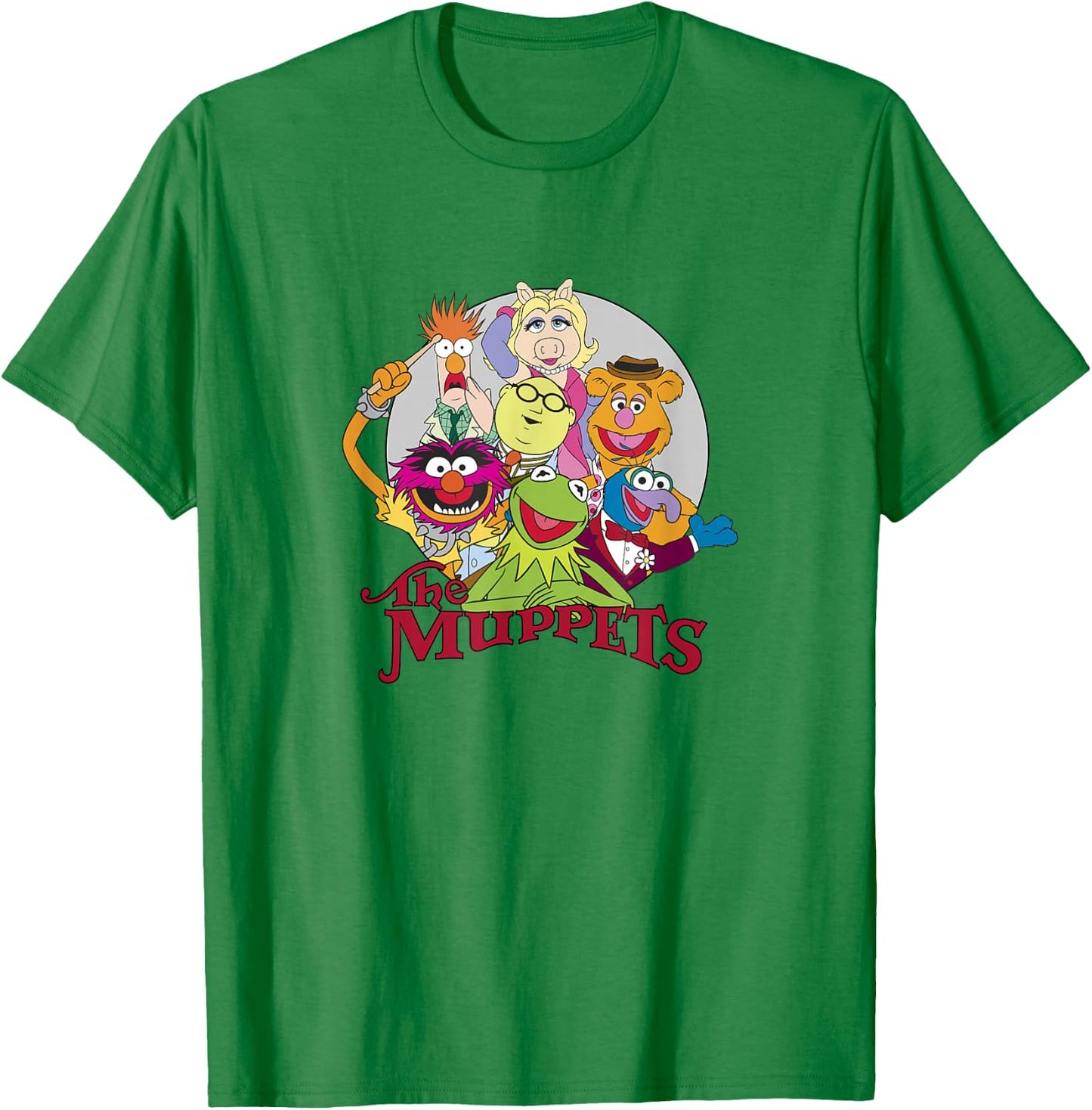 Disney The Muppets Classic Characters Circle Group Shot Logo T-Shirt - T-Shirt | Irish Green