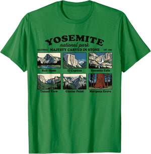 Vintage Yosemite National Park Est 1890 California Souvenir T-Shirt - T-Shirt | Irish Green