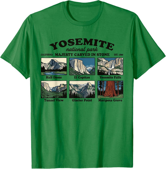 Vintage Yosemite National Park Est 1890 California Souvenir T-Shirt - T-Shirt | Irish Green