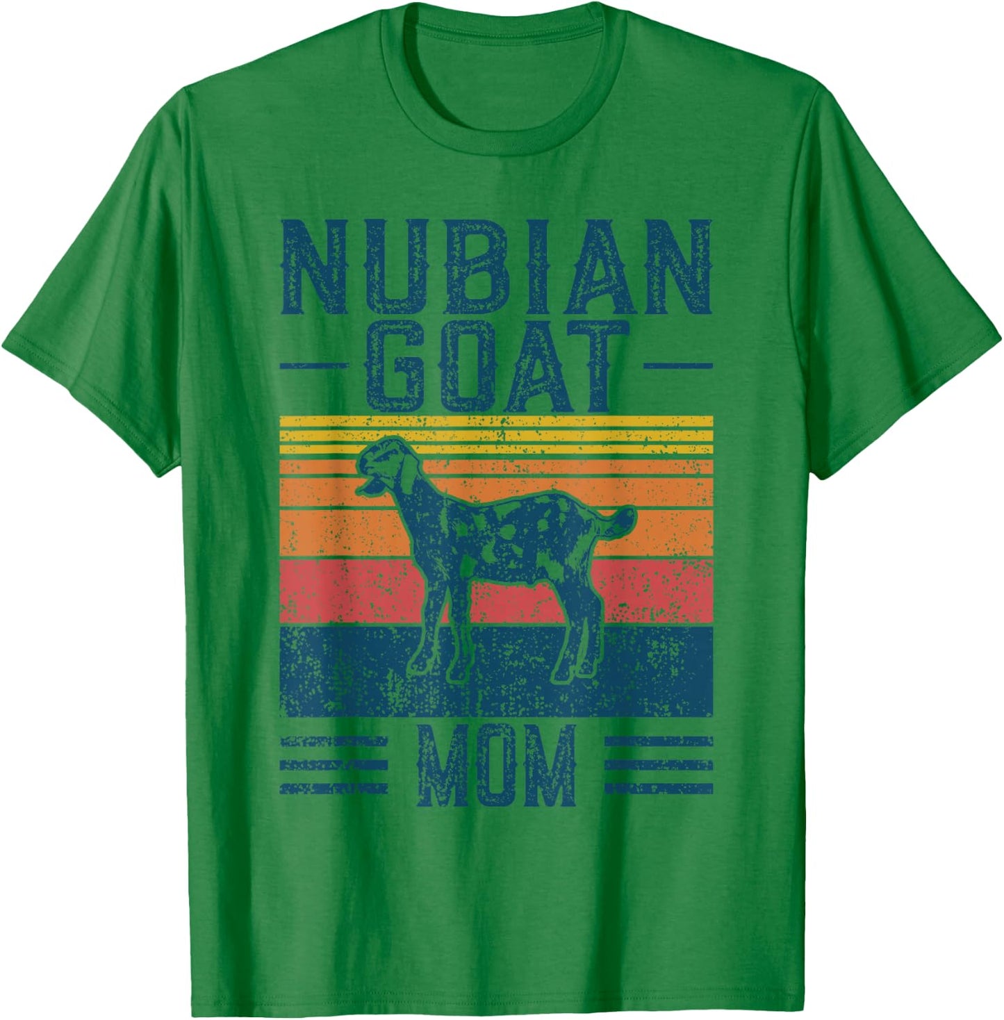 Best Goat Mom Women - Vintage Nubian Goat T-Shirt - T-Shirt | Irish Green