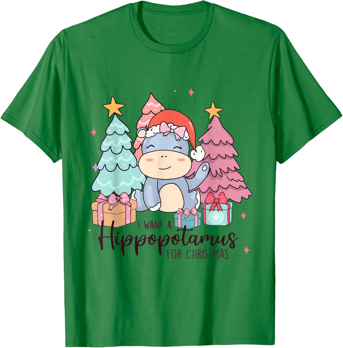 I Want A Hippopotamus For Christmas Xmas Hippo Kid Toddler T-Shirt - T-Shirt | Irish Green