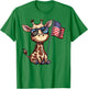 Giraffe USA Flag - Funny Giraffe Lovers 4th of July T-Shirt - T-Shirt | Irish Green