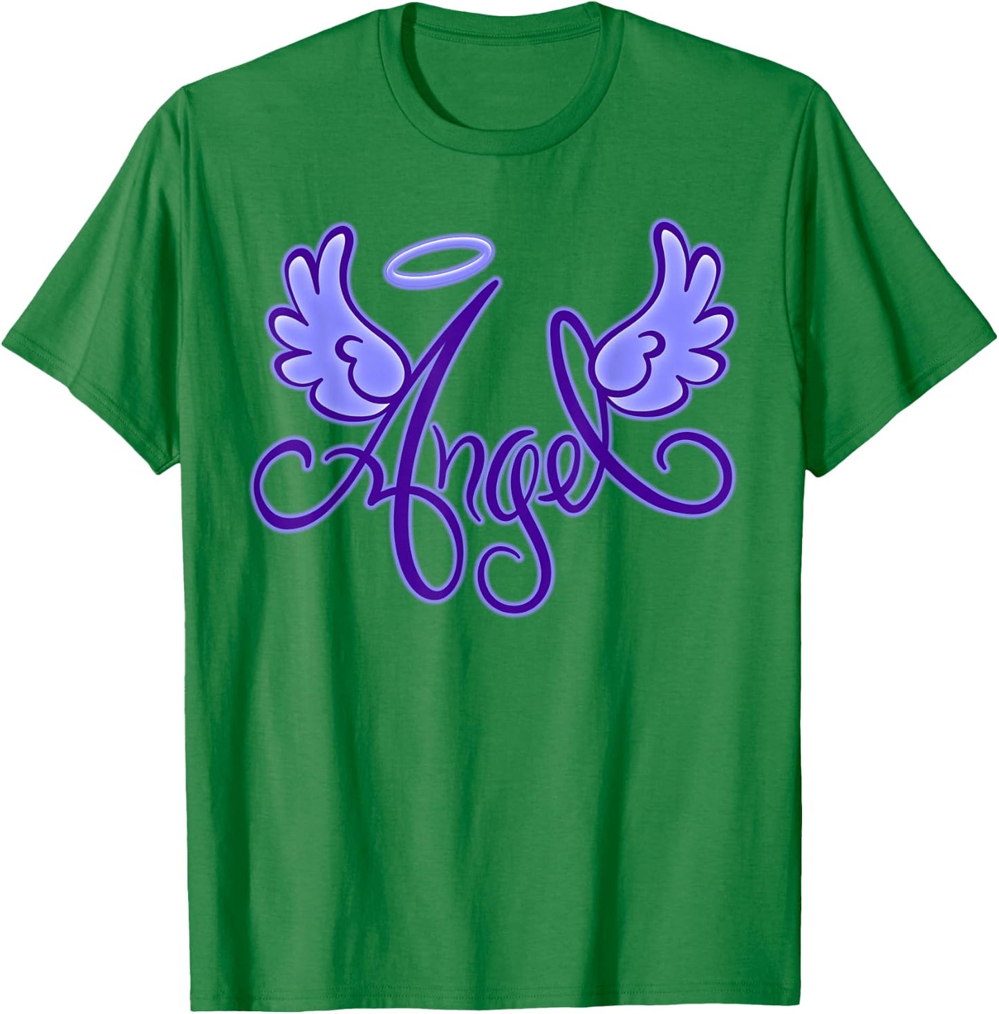 Retro 90s 00s Throwback Angel Wings Y2K Aesthetic T-Shirt - T-Shirt | Irish Green
