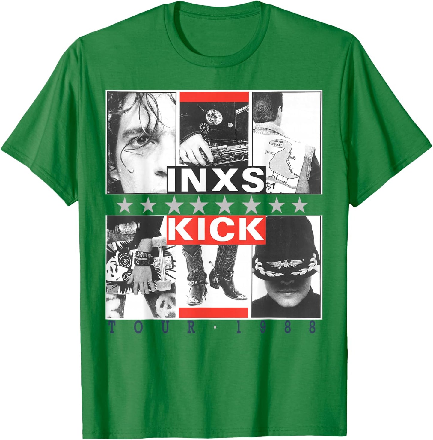 INXS Kick Inner Cover , White T-Shirt - T-Shirt | Irish Green