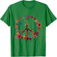 Peace Love Hippie Costume Peace Symbol 60s 70s , white, S T-Shirt - T-Shirt | Irish Green
