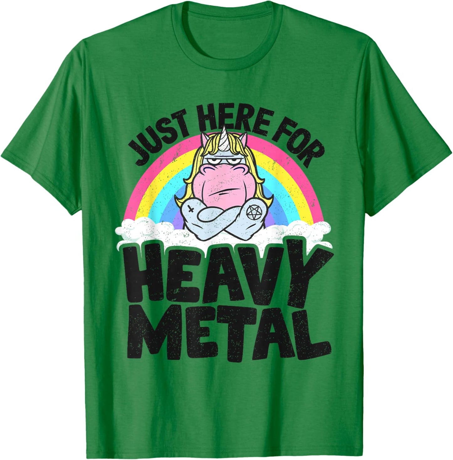 Bandeau Licorne en métal Arc-en-Ciel pour Enfants Just Here pour Heavy Metal T-Shirt - T-Shirt | Irish Green
