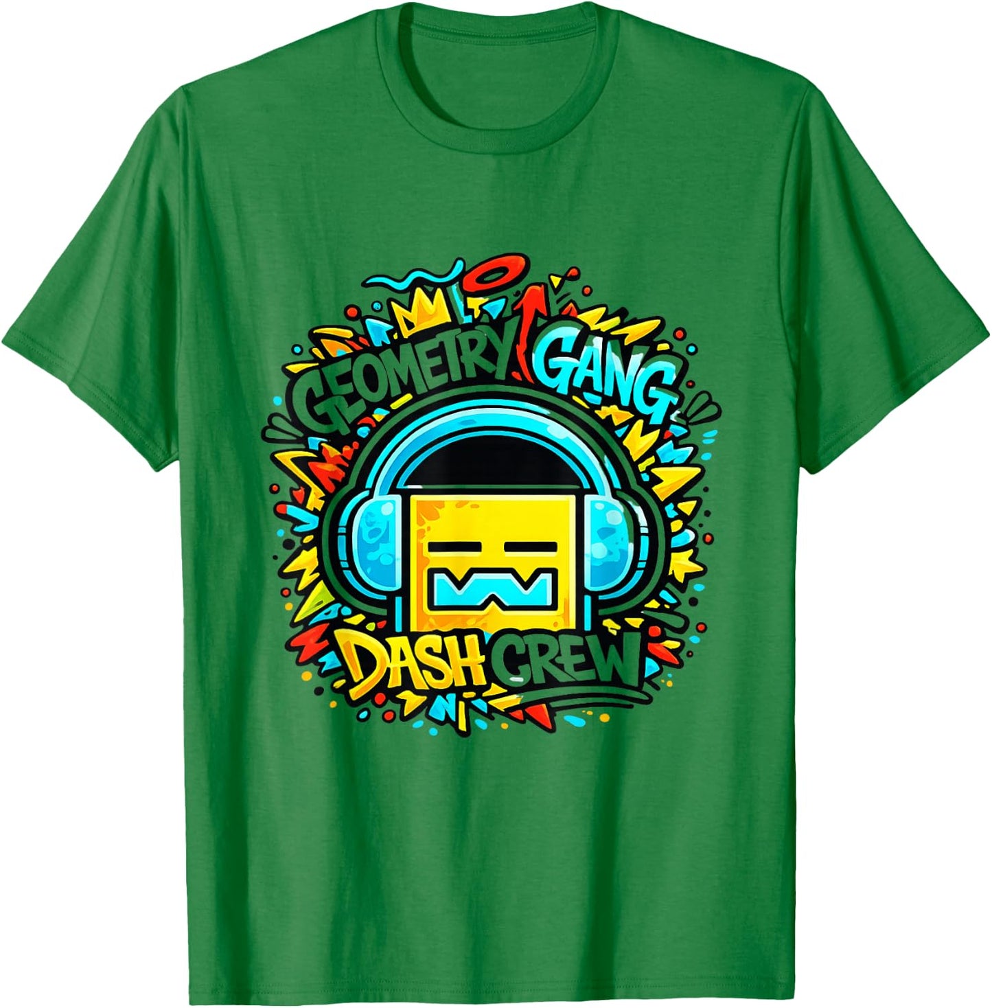 Lustiger Geometry Gangs Dash Crew Witz für Kinder Streetwear T-Shirt - T-Shirt | Irish Green