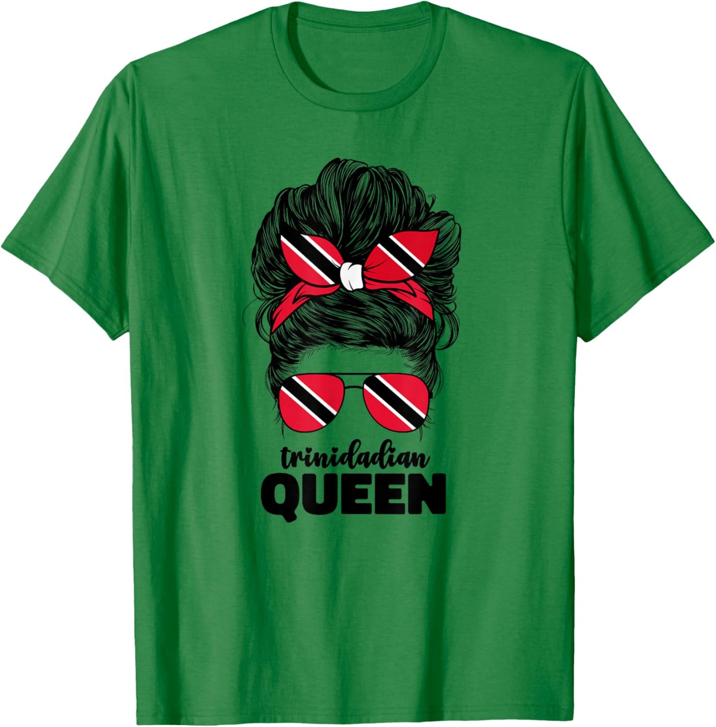 Trinidadian Queen Women Trini Trinidad and Tobago Flag Girls T-Shirt - T-Shirt | Irish Green