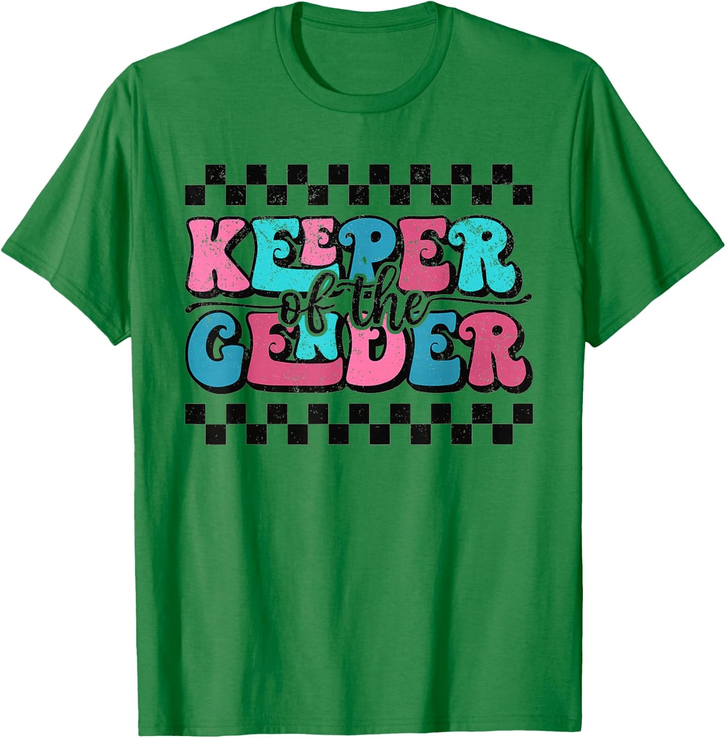 Keeper Of The Gender Cute Reveal Baby Announcement Party T-Shirt - T-Shirt | Irish Green