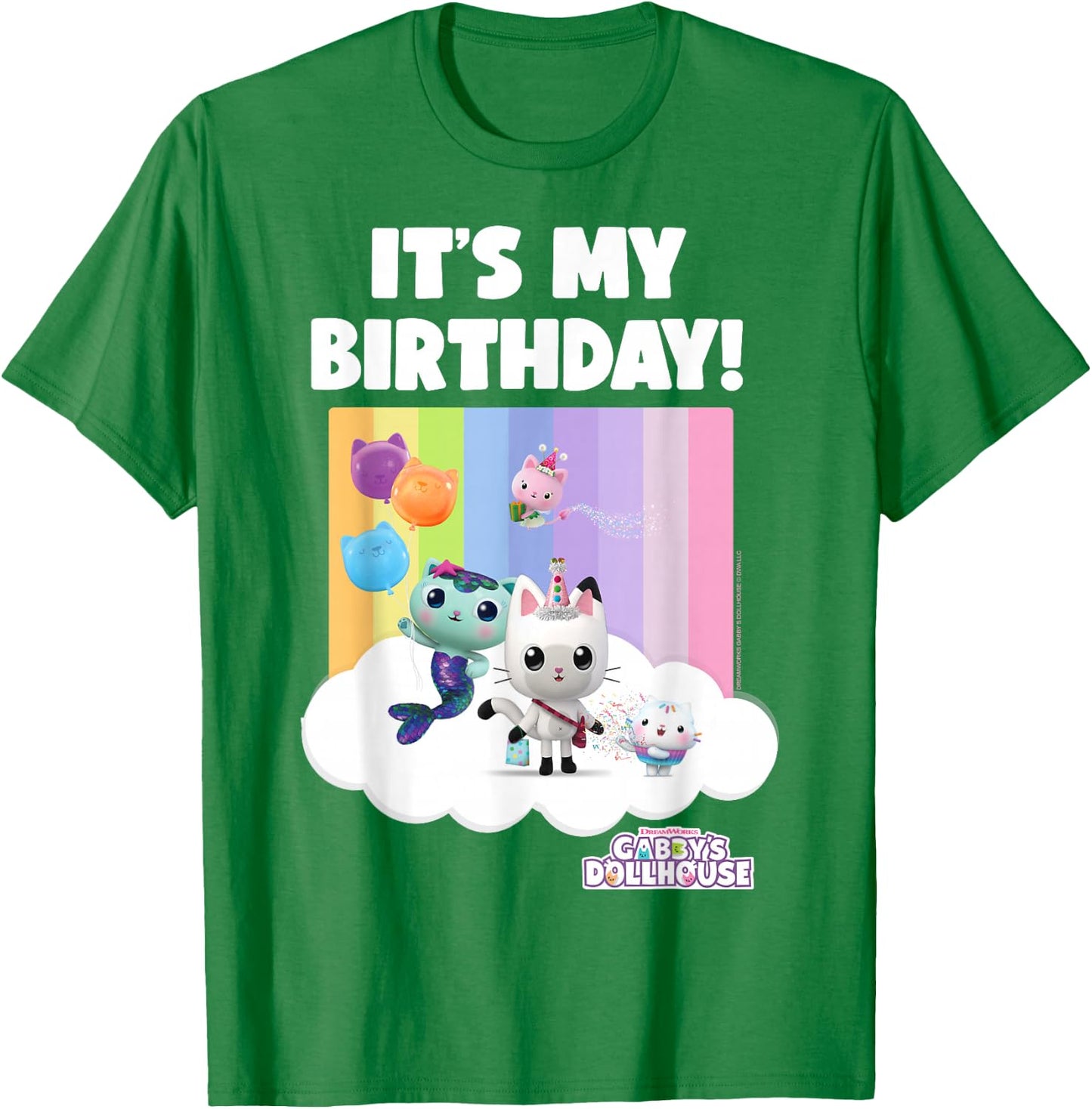 DreamWorks Gabby’s Dollhouse Birthday T-Shirt - T-Shirt | Irish Green