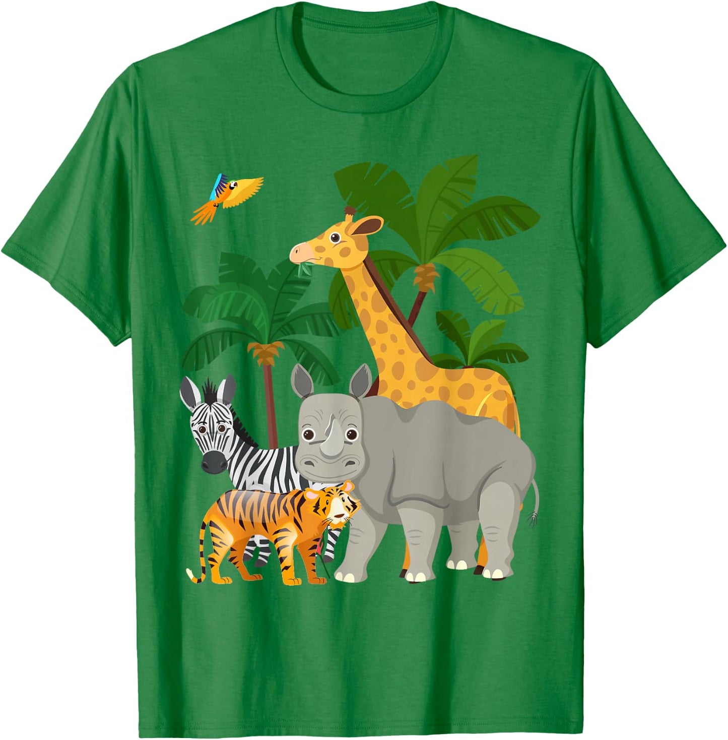 Forest Animals and Jungle Animals Idea for Kids and Animals , white, S T-Shirt - T-Shirt | Irish Green
