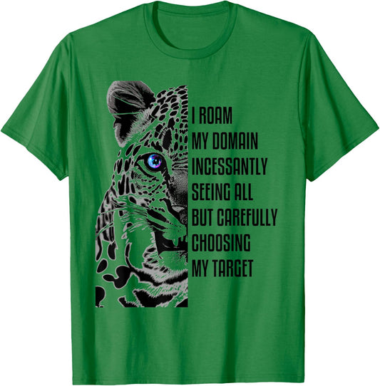 Snow Leopard Quote Leopard T-Shirt - T-Shirt | Irish Green